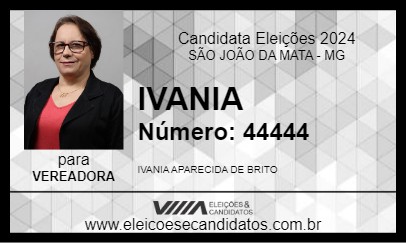 Candidato IVANIA 2024 - SÃO JOÃO DA MATA - Eleições