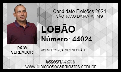 Candidato LOBÃO 2024 - SÃO JOÃO DA MATA - Eleições