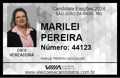 Candidato MARILEI PEREIRA 2024 - SÃO JOÃO DA MATA - Eleições