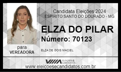 Candidato ELZA DO PILAR 2024 - ESPÍRITO SANTO DO DOURADO - Eleições