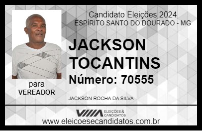 Candidato JACKSON TOCANTINS 2024 - ESPÍRITO SANTO DO DOURADO - Eleições