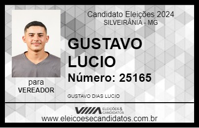 Candidato GUSTAVO LUCIO 2024 - SILVEIRÂNIA - Eleições