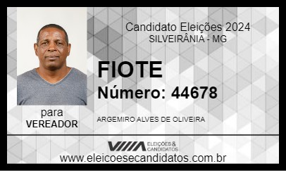 Candidato FIOTE 2024 - SILVEIRÂNIA - Eleições