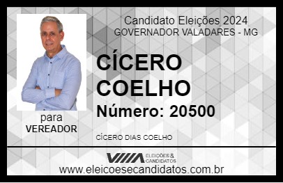 Candidato CÍCERO COELHO 2024 - GOVERNADOR VALADARES - Eleições