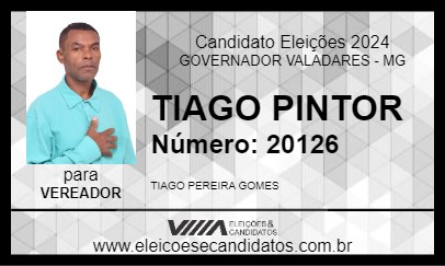 Candidato TIAGO PINTOR 2024 - GOVERNADOR VALADARES - Eleições