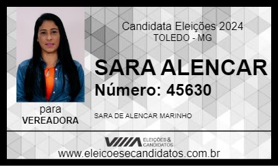 Candidato SARA ALENCAR 2024 - TOLEDO - Eleições