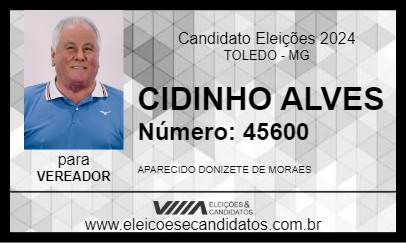 Candidato CIDINHO ALVES 2024 - TOLEDO - Eleições