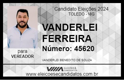 Candidato VANDERLEI FERREIRA 2024 - TOLEDO - Eleições