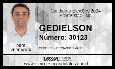 Candidato GEDIELSON 2024 - MONTE SIÃO - Eleições