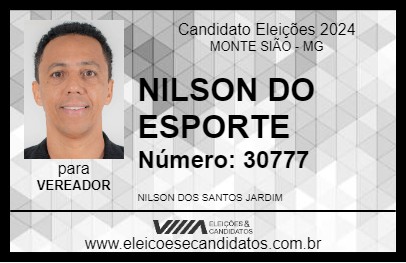 Candidato NILSON DO ESPORTE 2024 - MONTE SIÃO - Eleições