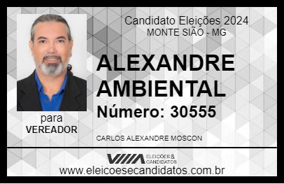 Candidato ALEXANDRE AMBIENTAL 2024 - MONTE SIÃO - Eleições