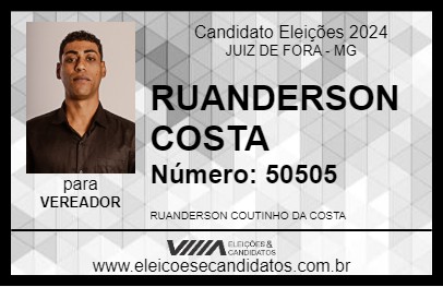 Candidato RUANDERSON COSTA 2024 - JUIZ DE FORA - Eleições