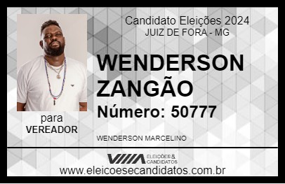 Candidato WENDERSON ZANGÃO 2024 - JUIZ DE FORA - Eleições