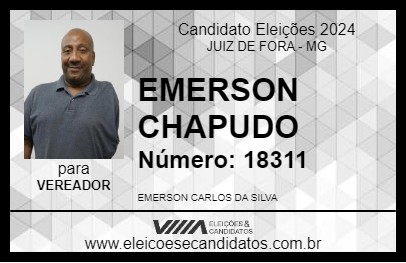 Candidato EMERSON CHAPUDO 2024 - JUIZ DE FORA - Eleições