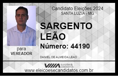 Candidato SARGENTO LEÃO 2024 - SANTA LUZIA - Eleições