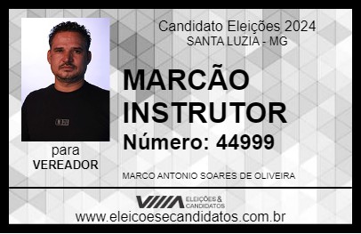 Candidato MARCÃO INSTRUTOR 2024 - SANTA LUZIA - Eleições