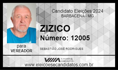 Candidato ZIZICO 2024 - BARBACENA - Eleições