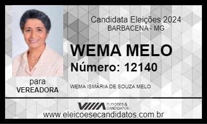 Candidato WEMA MELO 2024 - BARBACENA - Eleições