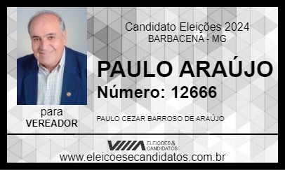 Candidato PAULO ARAÚJO 2024 - BARBACENA - Eleições