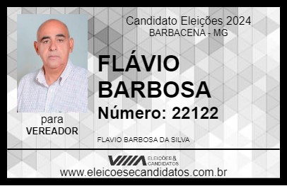 Candidato FLÁVIO BARBOSA 2024 - BARBACENA - Eleições