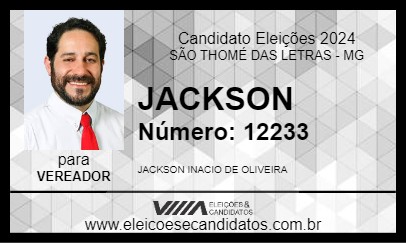 Candidato JACKSON 2024 - SÃO THOMÉ DAS LETRAS - Eleições