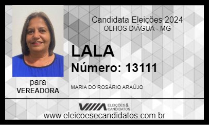 Candidato LALA 2024 - OLHOS D\ÁGUA - Eleições