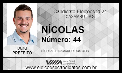 Candidato NÍCOLAS 2024 - CAXAMBU - Eleições