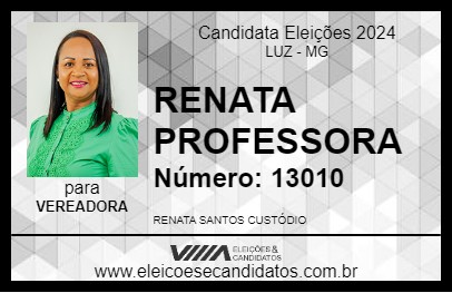 Candidato RENATA PROFESSORA 2024 - LUZ - Eleições