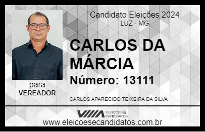 Candidato CARLOS DA MÁRCIA 2024 - LUZ - Eleições