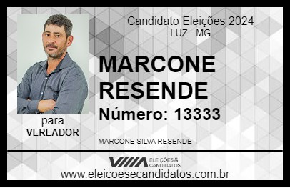 Candidato MARCONE RESENDE 2024 - LUZ - Eleições