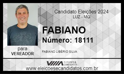 Candidato FABIANO LIBÉRIO 2024 - LUZ - Eleições