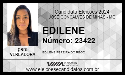 Candidato EDILENE 2024 - JOSÉ GONÇALVES DE MINAS - Eleições