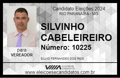 Candidato SILVINHO CABELEIREIRO 2024 - RIO PARANAÍBA - Eleições