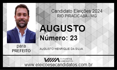 Candidato AUGUSTO 2024 - RIO PIRACICABA - Eleições