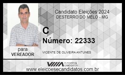 Candidato CHIQUINHO DO LUIZ JOANA 2024 - DESTERRO DO MELO - Eleições