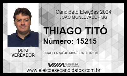 Candidato THIAGO TITÓ 2024 - JOÃO MONLEVADE - Eleições