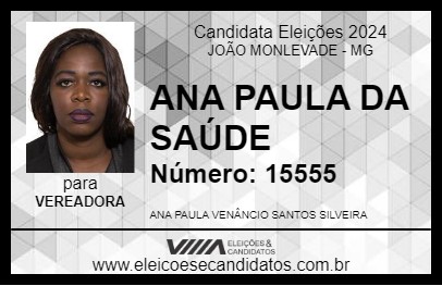 Candidato ANA PAULA DA SAÚDE 2024 - JOÃO MONLEVADE - Eleições