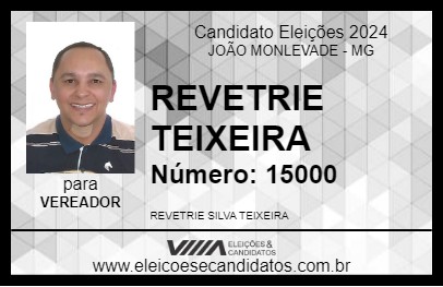 Candidato REVETRIE TEIXEIRA 2024 - JOÃO MONLEVADE - Eleições