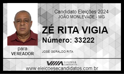 Candidato ZÉ RITA VIGIA 2024 - JOÃO MONLEVADE - Eleições