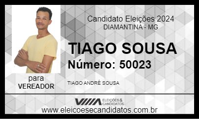 Candidato TIAGO SOUSA 2024 - DIAMANTINA - Eleições