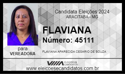 Candidato FLAVIANA 2024 - ARACITABA - Eleições