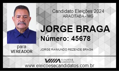 Candidato JORGE BRAGA 2024 - ARACITABA - Eleições