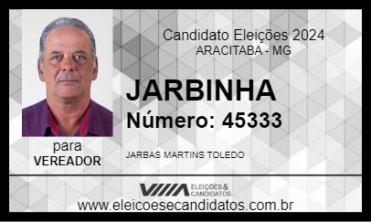 Candidato JARBINHA 2024 - ARACITABA - Eleições