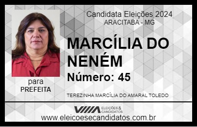 Candidato MARCÍLIA DO NENÉM 2024 - ARACITABA - Eleições