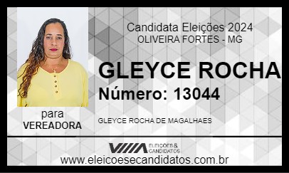 Candidato GLEYCE ROCHA 2024 - OLIVEIRA FORTES - Eleições