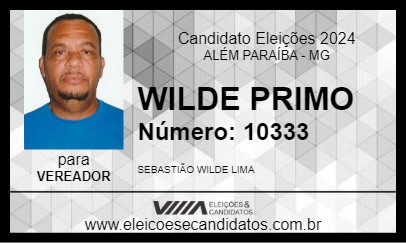 Candidato WILDE PRIMO 2024 - ALÉM PARAÍBA - Eleições