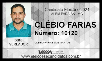 Candidato CLÉBIO FARIAS 2024 - ALÉM PARAÍBA - Eleições