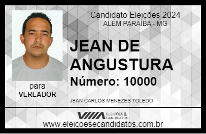 Candidato JEAN DE ANGUSTURA 2024 - ALÉM PARAÍBA - Eleições