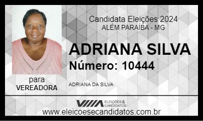 Candidato ADRIANA SILVA 2024 - ALÉM PARAÍBA - Eleições