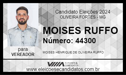 Candidato MOISES RUFFO 2024 - OLIVEIRA FORTES - Eleições